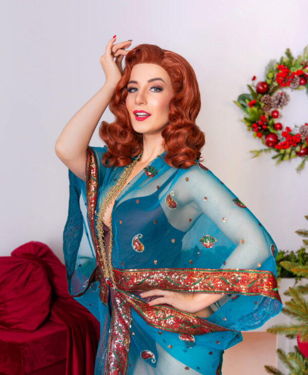 Luksusowe kimono "Królestwo Niebieskie" MAXI