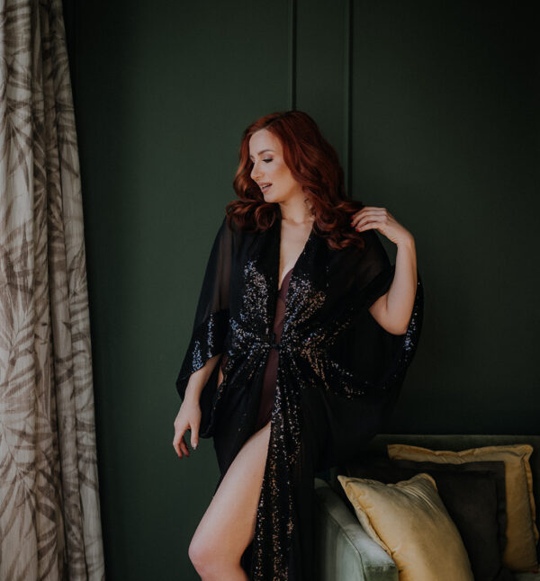 Luksusowe kimono damskie "Oczy szeroko zamknięte" MAXI