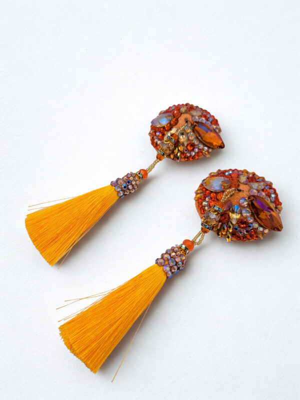 Zjawiskowe pasties z kryształkami w odcieniach pomarańczy