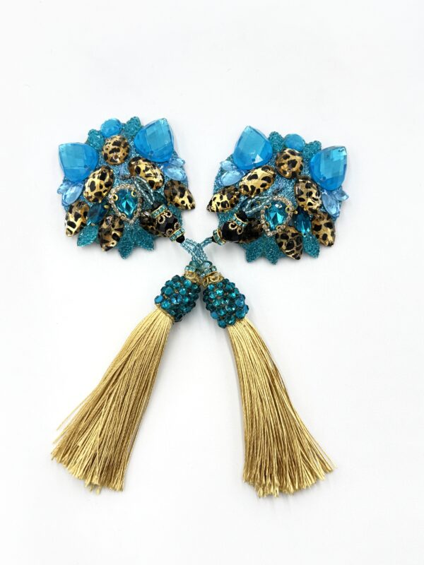 turkusowe pasties w panterkę