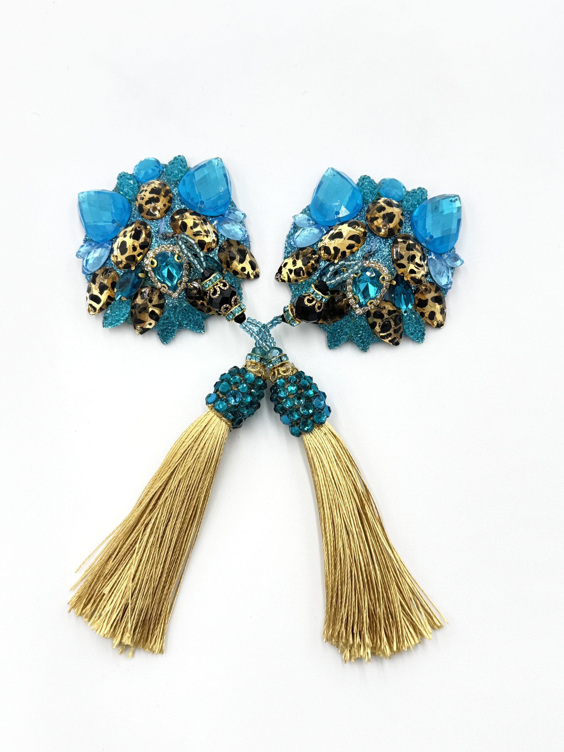 turkusowe pasties w panterkę