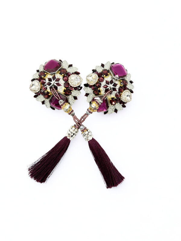 Imponujące pasties w kolorze srebra i ametystu