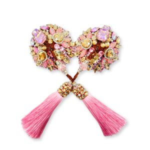 Uroczo różowe pasties z brązowymi akcentami